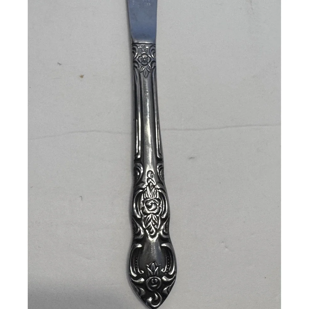 7 Dessert Knife Knives Imperial Stainless Steel Flatware Japan Floral Rose